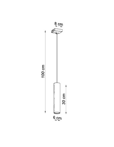 Lampa wisząca LAGOS 1 czarny