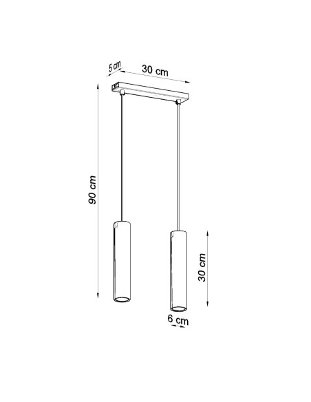Lampa wisząca LAGOS 2 czarny