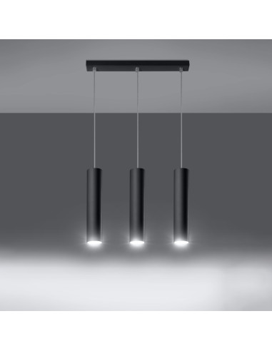 Lampa wisząca LAGOS 3L czarny