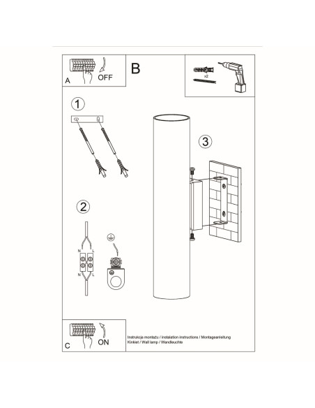 Kinkiet LAGOS 2 czarny