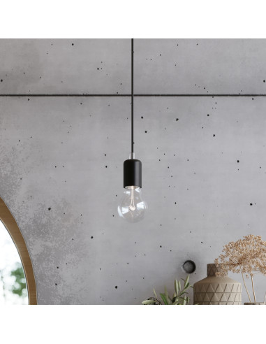 Lampa wisząca EDISON 1 LONG czarny
