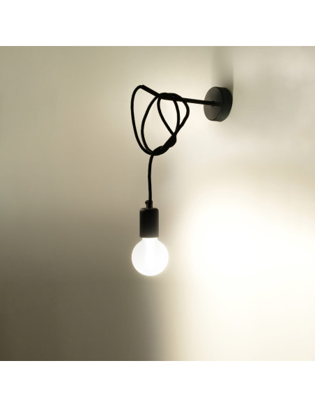 Kinkiet EDISON czarny