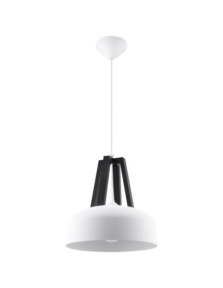 Lampa wisząca CASCO biała/czarna