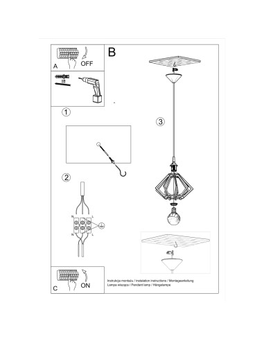 Lampa wisząca POMPELMO naturalne drewno