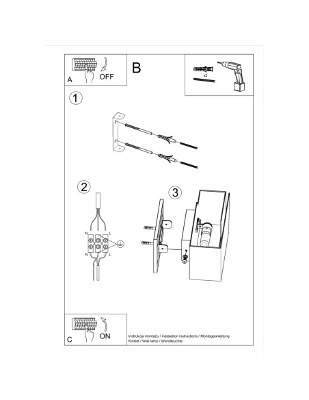 Kinkiet PIEGARE biały