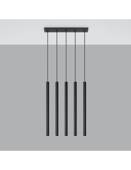 Lampa wisząca PASTELO 5 czarna