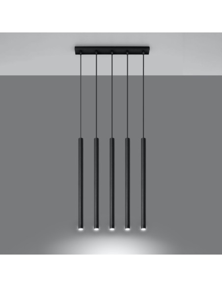 Lampa wisząca PASTELO 5 czarna