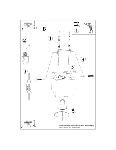 Plafon QUAD beton