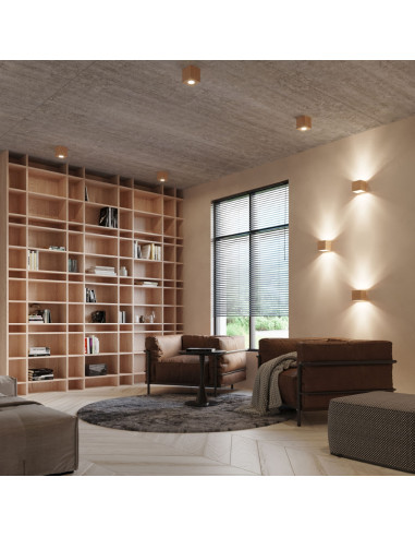 Kinkiet QUAD naturalne drewno