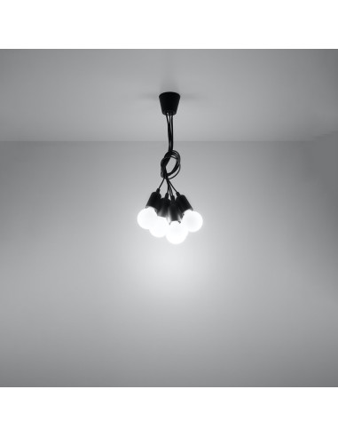 Lampa wisząca DIEGO 5 czarna