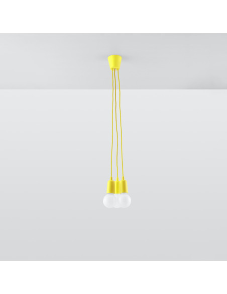 Lampa wisząca DIEGO 3 żółta