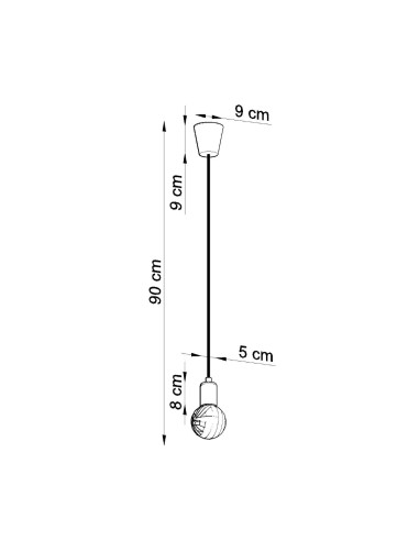Lampa wisząca DIEGO 1 pomarańczowy