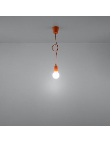 Lampa wisząca DIEGO 1 pomarańczowy