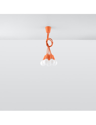 Lampa wisząca DIEGO 5 pomarańczowy