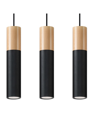 Lampa wisząca PABLO 3L czarna