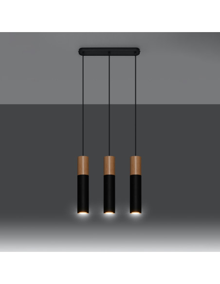 Lampa wisząca PABLO 3L czarna