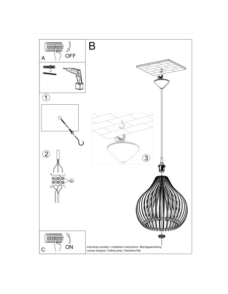 Lampa wisząca APRILLA