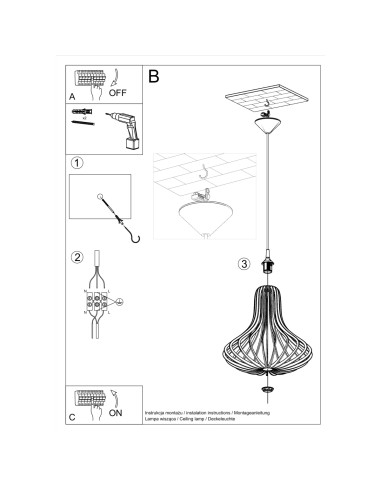 Lampa wisząca ELZA