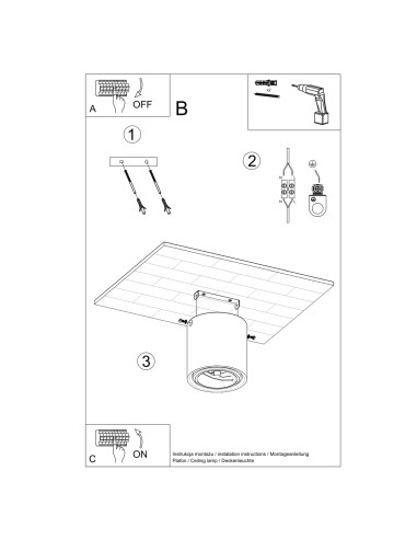 Plafon CULLO 140 beton