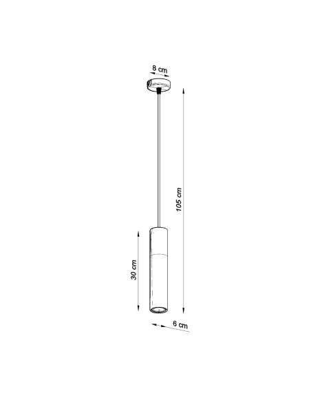 Lampa wisząca BORGIO 1 biały