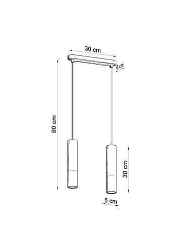 Lampa wisząca BORGIO 2 biały