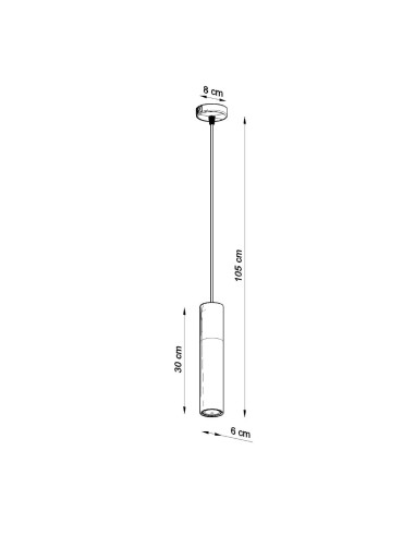 Lampa wisząca BORGIO 1 czarny