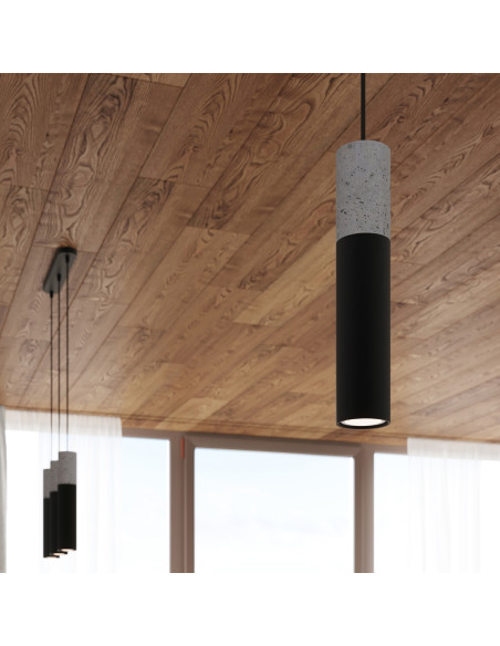 Lampa wisząca BORGIO 1 czarny