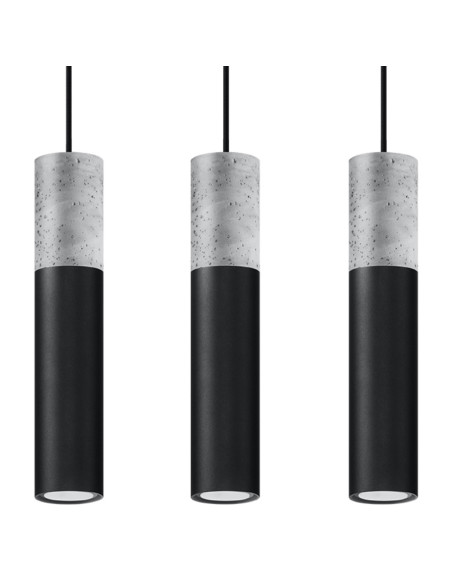 Lampa wisząca BORGIO 3L czarny