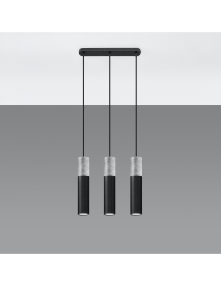 Lampa wisząca BORGIO 3L czarny