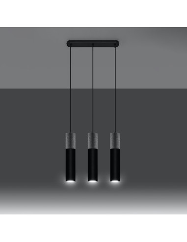 Lampa wisząca BORGIO 3L czarny
