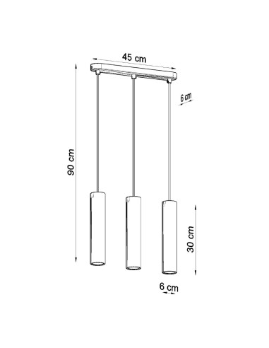 Lampa wisząca LUVO 3L