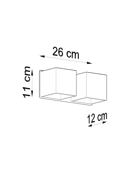 Kinkiet QUAD 2 czarny