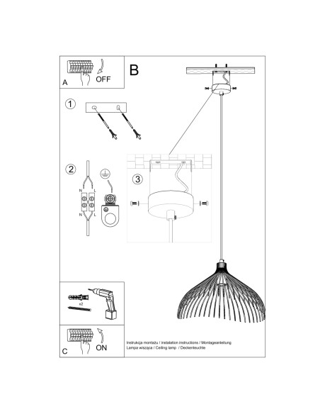 Lampa wisząca UMB czarny