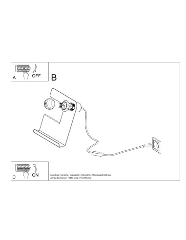Lampa biurkowa INCLINE czarna