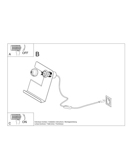 Lampa biurkowa INCLINE czarna