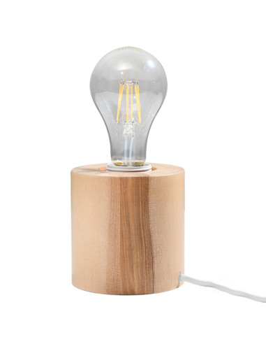 Lampa biurkowa SALGADO naturalne drewno