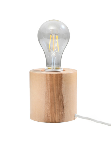 Lampa biurkowa SALGADO naturalne drewno