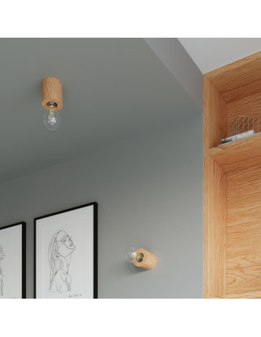 Lampa biurkowa SALGADO naturalne drewno