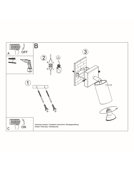 Kinkiet BERG naturalne drewno