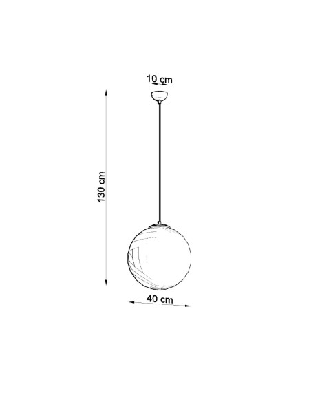 Lampa wisząca UGO 40 złota