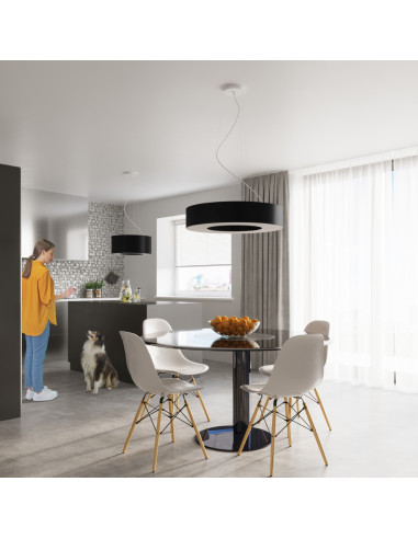 Żyrandol SATURNO SLIM 50 czarny