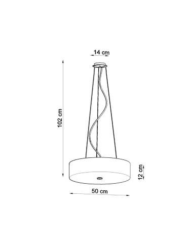 Żyrandol SKALA 50 biały