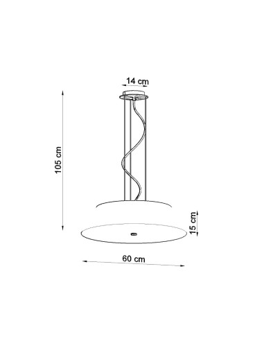 Żyrandol VEGA 60 czarny