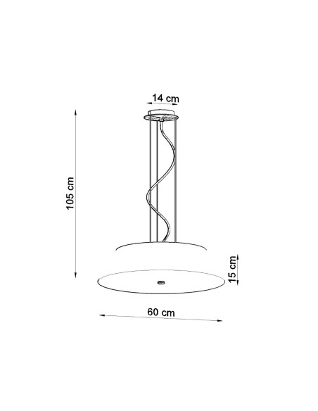 Żyrandol VEGA 60 czarny