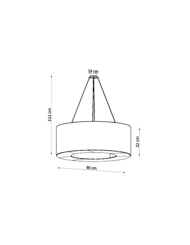 Żyrandol SATURNO 90 czarny