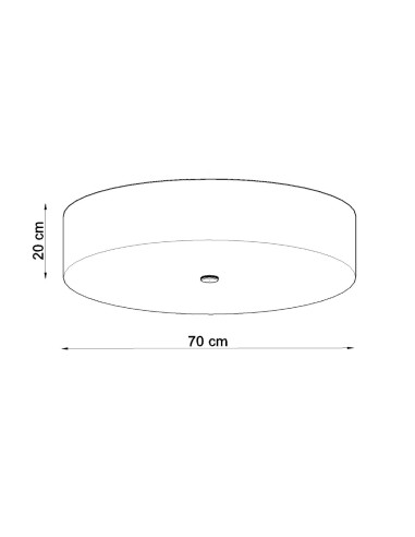 Plafon SKALA 70 czarny