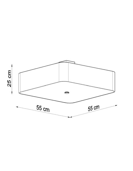 Plafon LOKKO 55 czarny