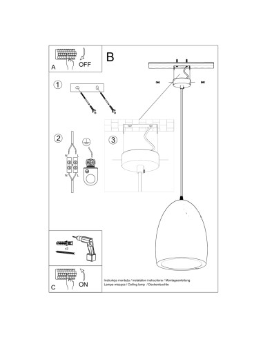 Lampa wisząca ceramiczna BUKANO