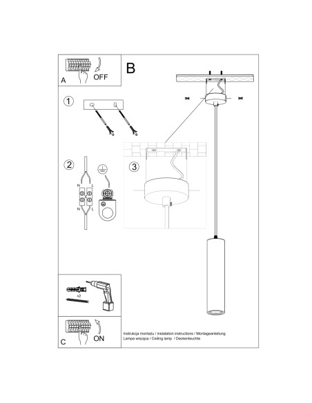 Lampa wisząca ceramiczna NANCY