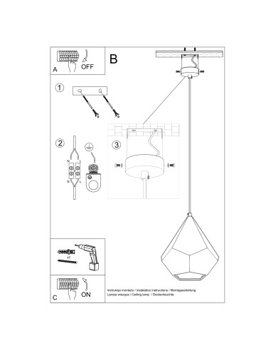 Lampa wisząca ceramiczna PAVLUS